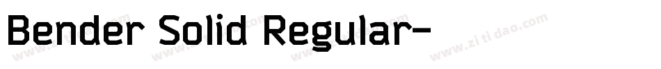 Bender Solid Regular字体转换